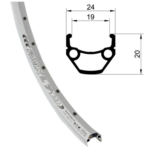 Zoll fahrradfelge silber - 28,