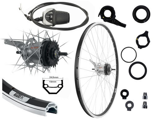 Hinterrad shimano schwarz - 28",